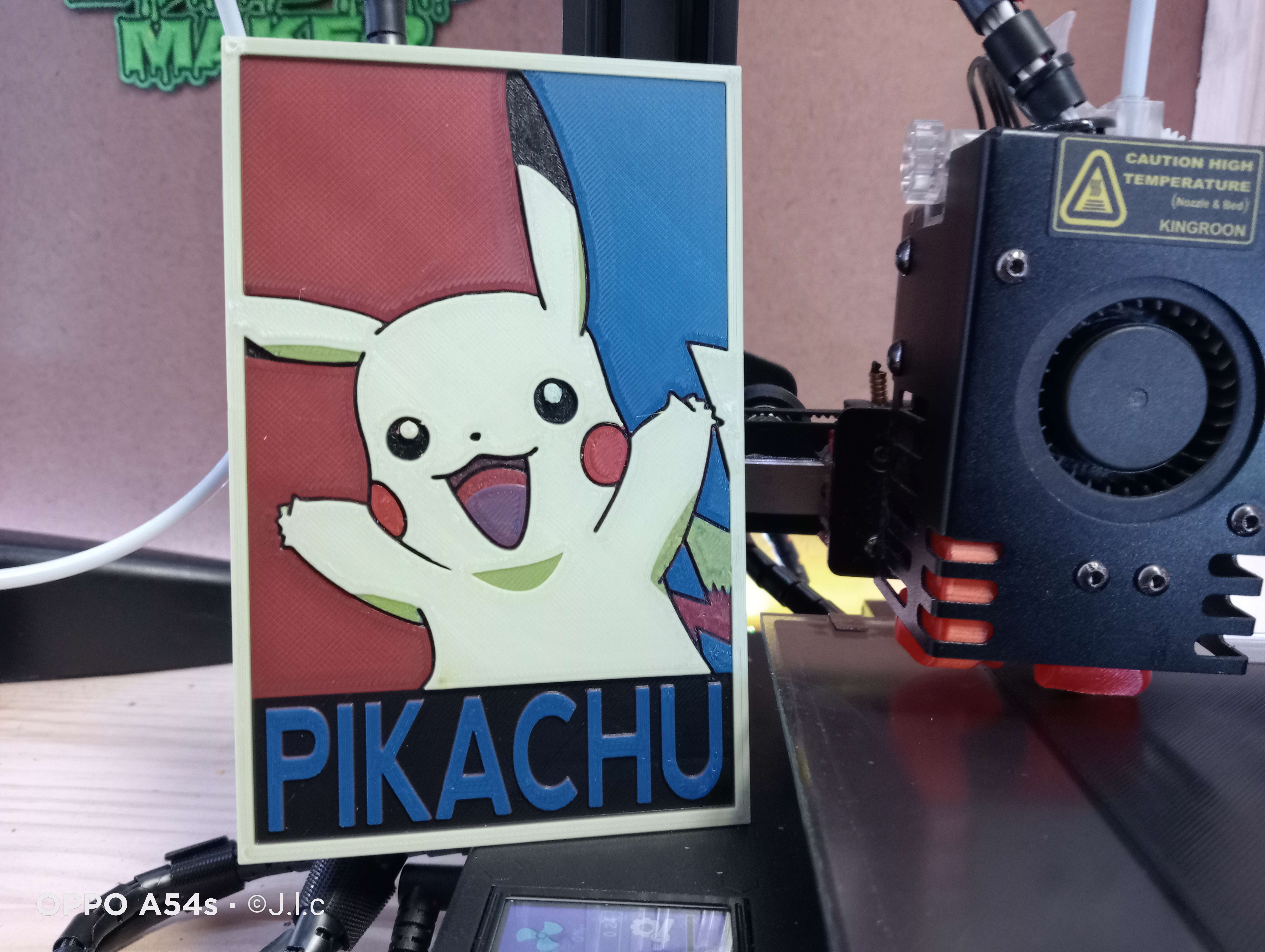 Pikachu Pop Art Style-hueforge-filament painting