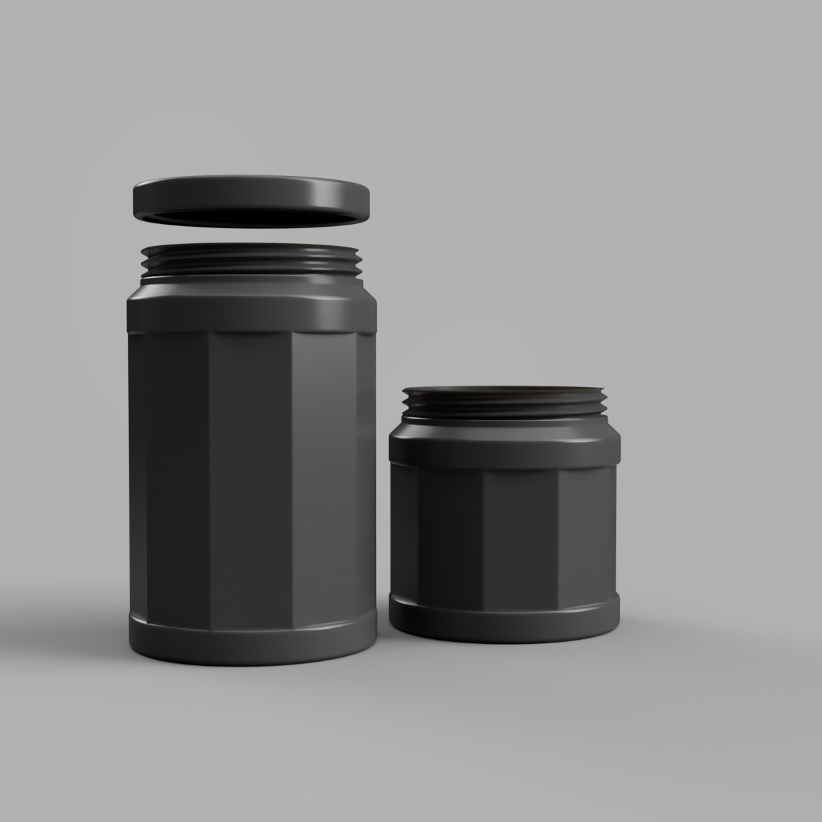 Ball mill / rock tumbler cansiter by SpaceToaster Download free STL