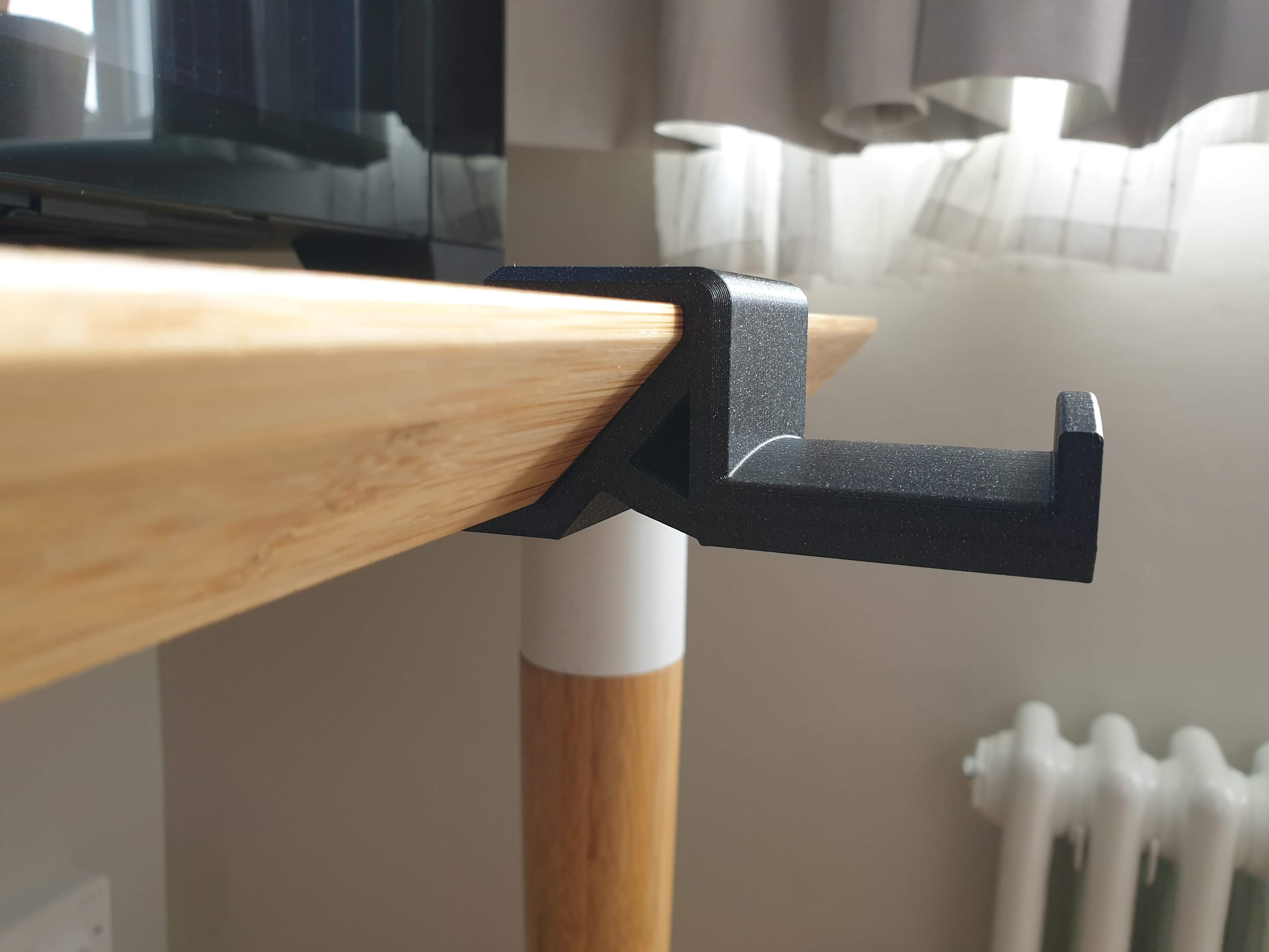 Headphone Holder for Ikea Hilver desk by Flon22 Download free STL