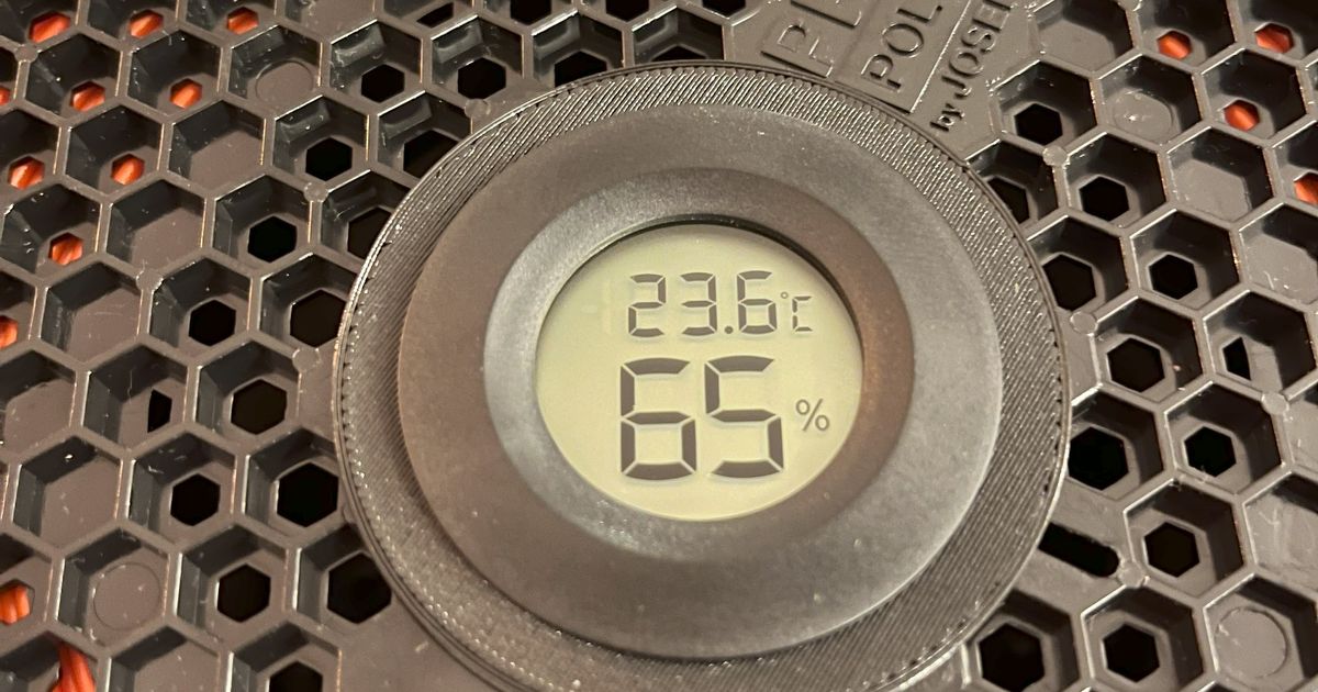 Hygrometer Mount for Prusa Spools by TheBoatbuilder Download free STL