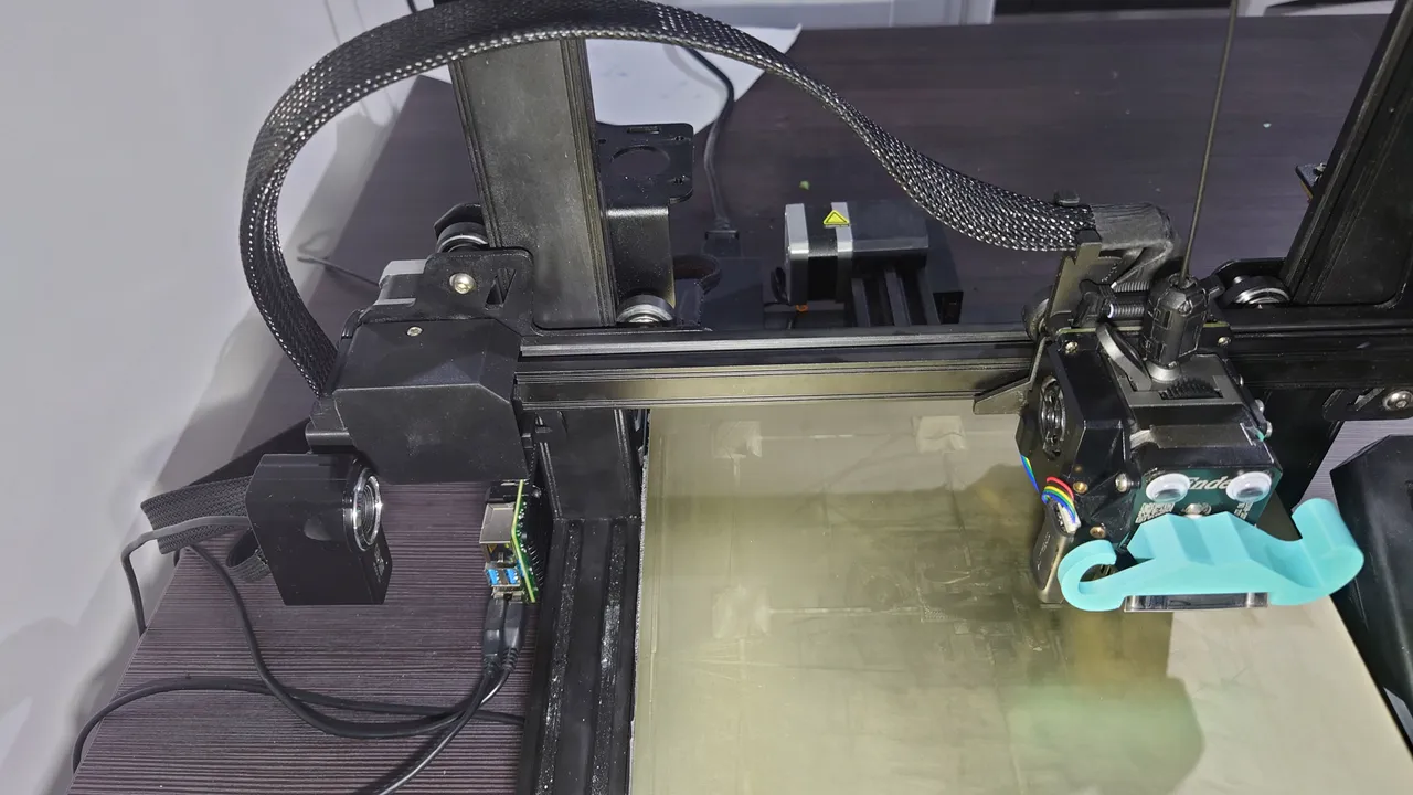 Ender 3 V2 Neo Sprite Pro with Sideways Cable Guide by Mysteoa