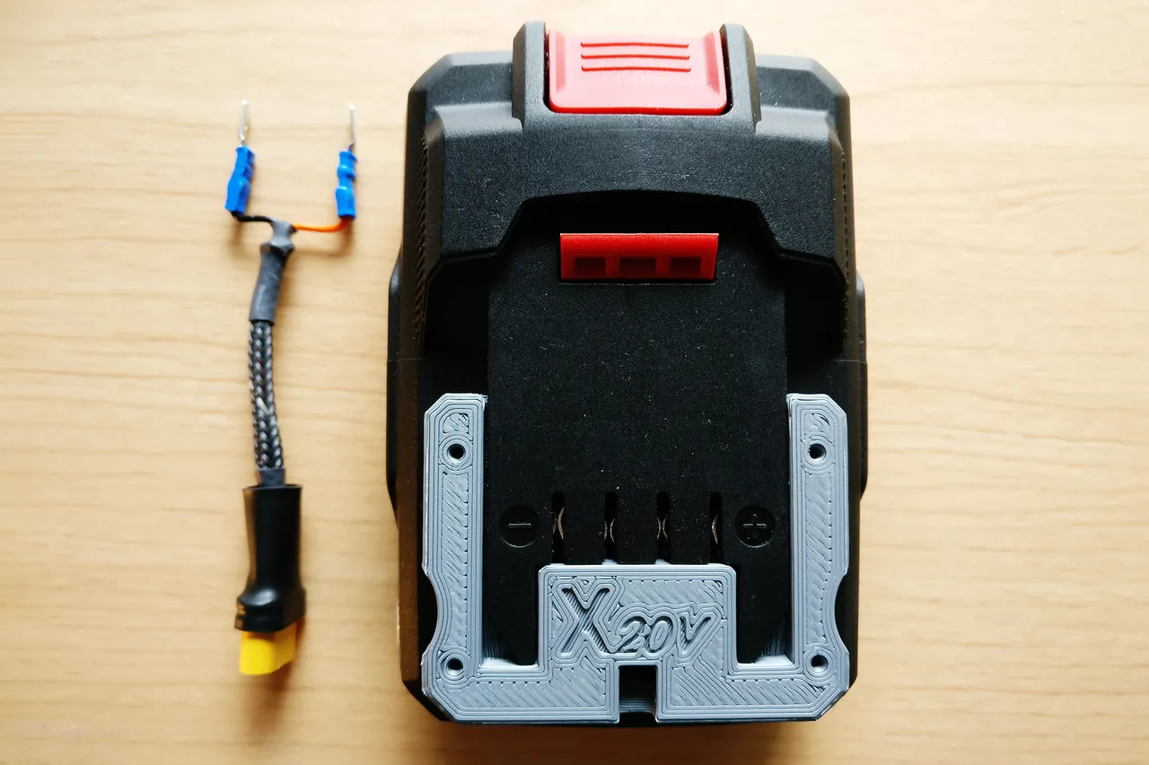 Battery STL free with by Faston terminal X20V_Team connector PARKSIDE Download model | Marin