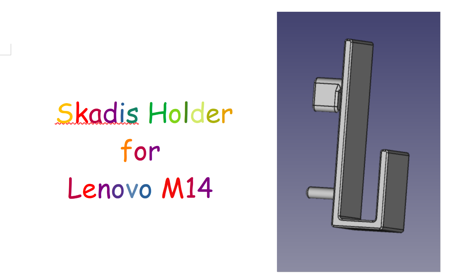 Skadis Lenovo M14 Screen Holder