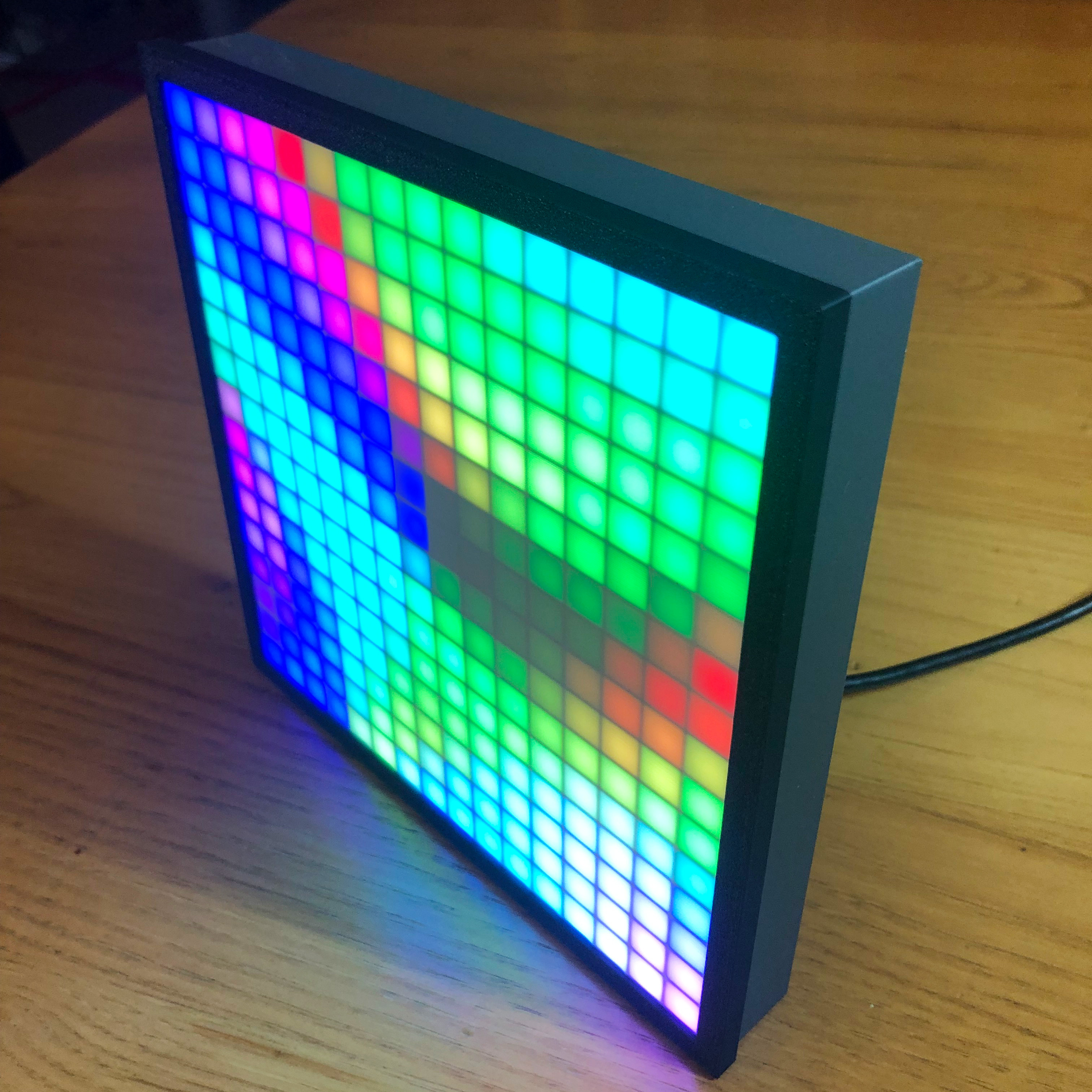 Miniatura 3 do modelo 3D 16x16 LED Matrix Frame with Diffuser Grid