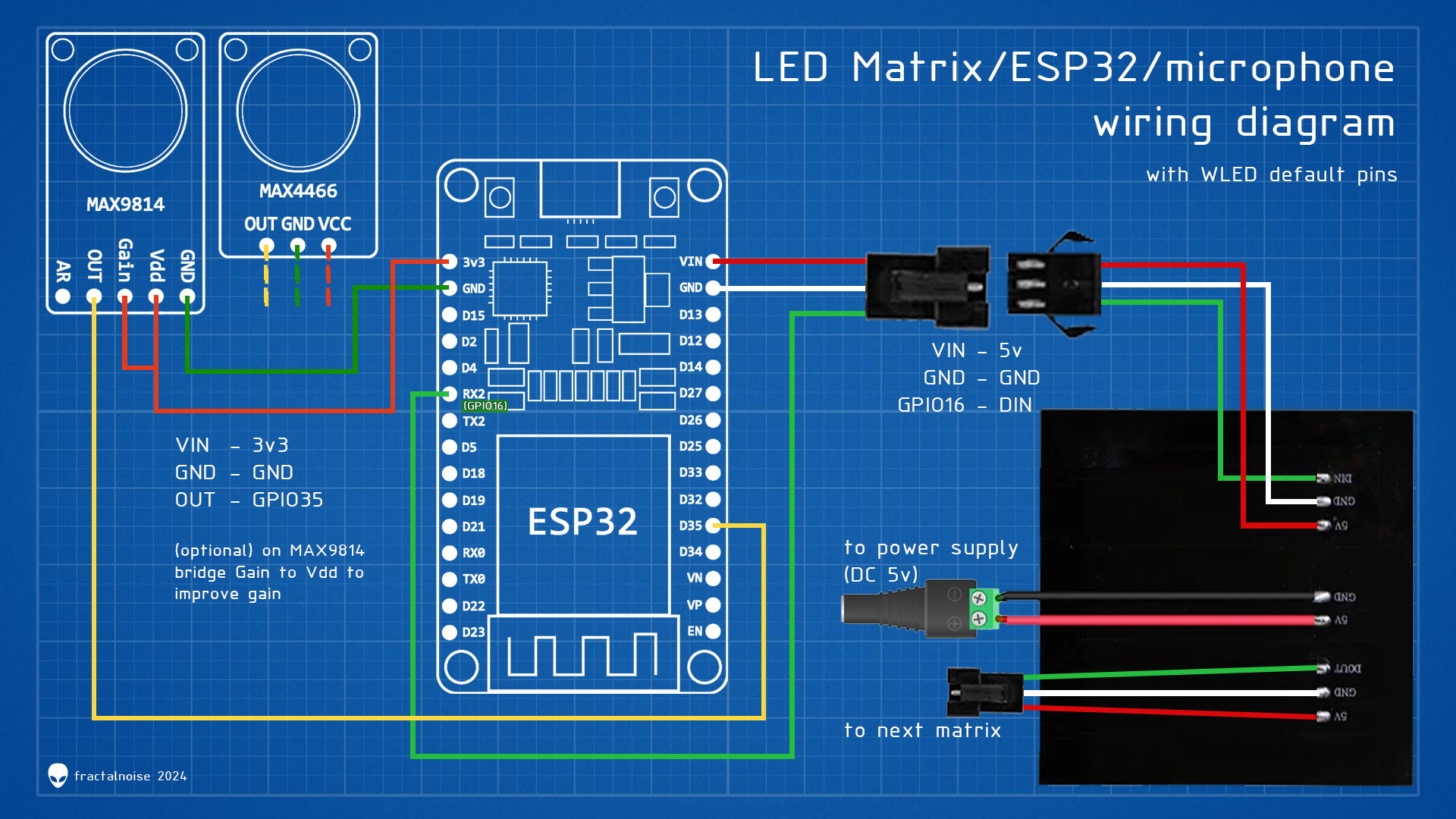 Miniatura 6 do modelo 3D 16x16 LED Matrix Frame with Diffuser Grid
