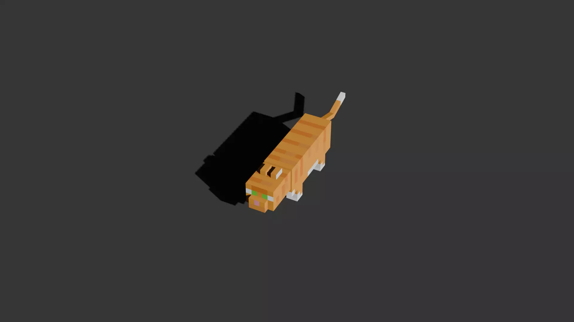 Minecraft Tabby Cat - Voxel Fan Art 3D Model - STL OBJ GLB 3D print model