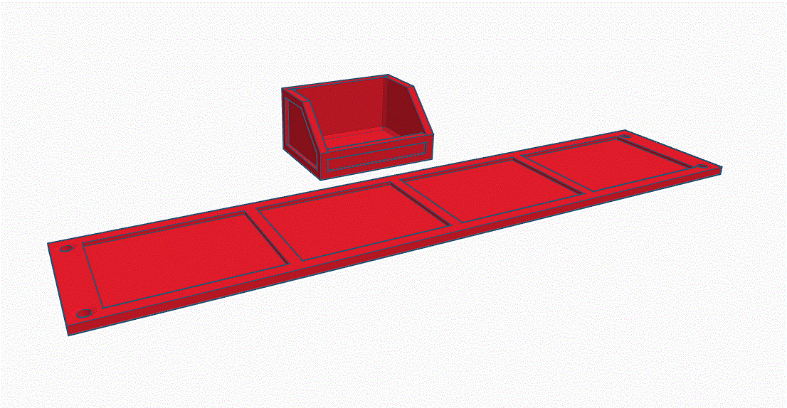 Miniatura 3 do modelo 3D Table storage box with tray