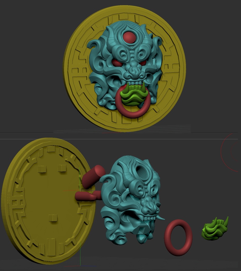 Miniatura 3 do modelo 3D doom theme lamp