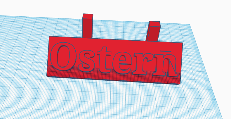 Ostern Schild mit Stützen