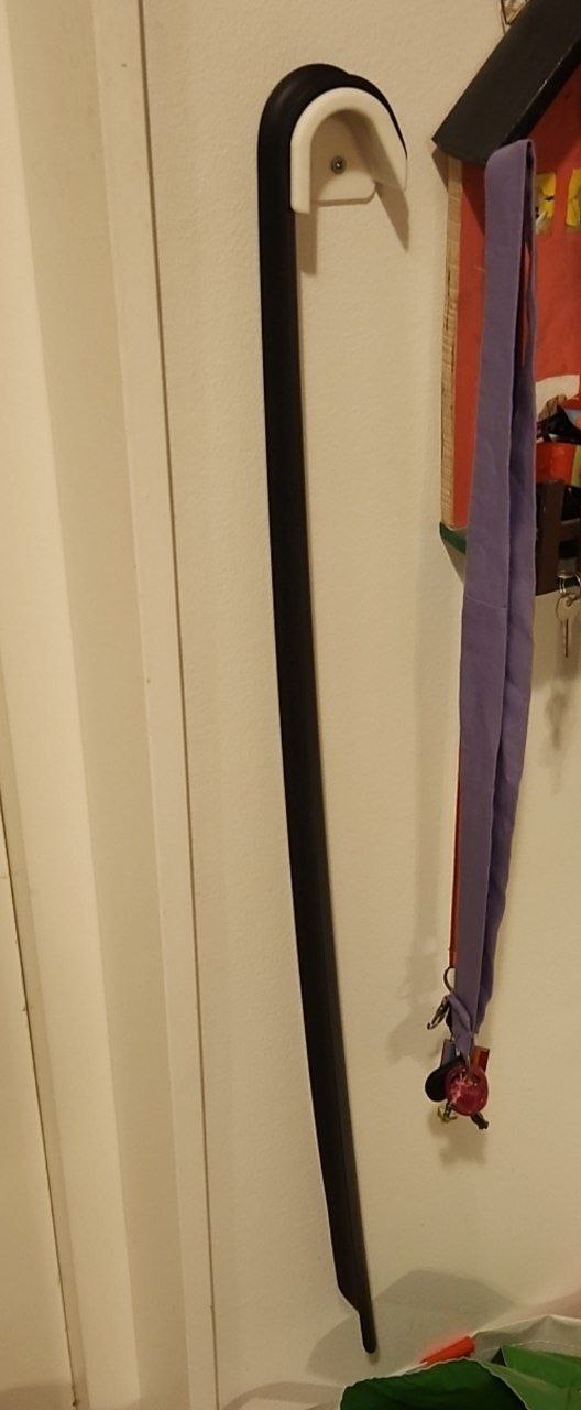 Wall holder for IKEA OMTÄNKSAM shoehorn