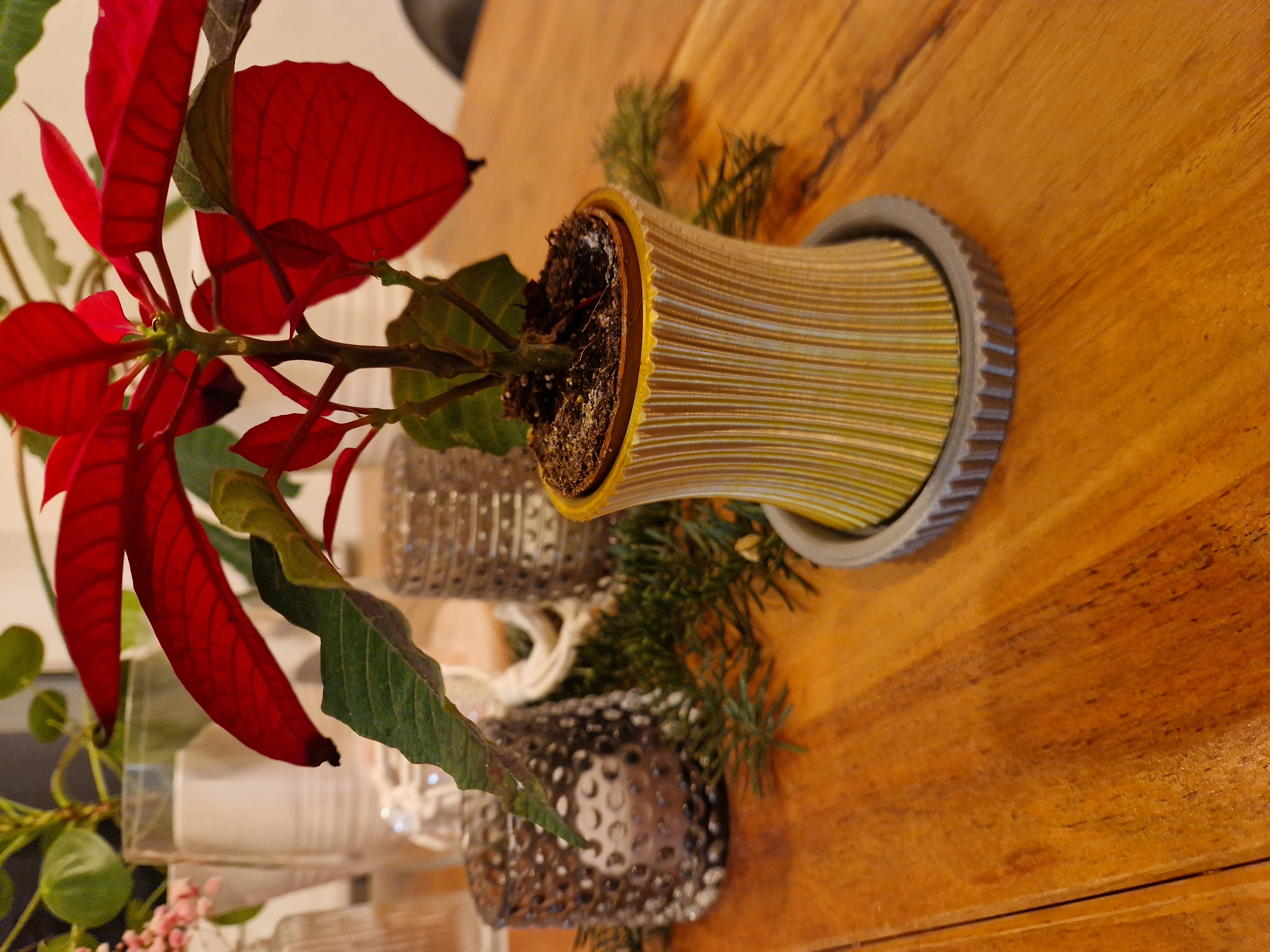 Vase with saucer