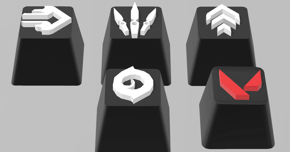 Valorant keys by PrintArtisan Download free STL model