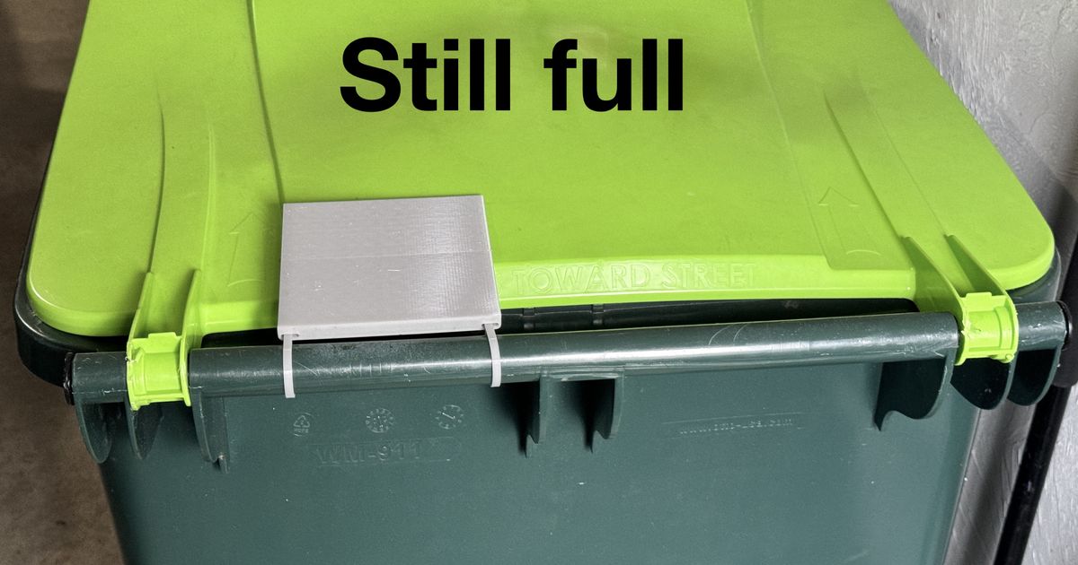 Sturdier Version of Full/Empty Flag for Curbside Waste Bin / Trash Can