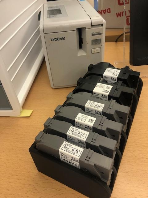 Holder for TZtape for p-touch p900wc
