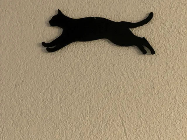 Silhouette of a jumping cat