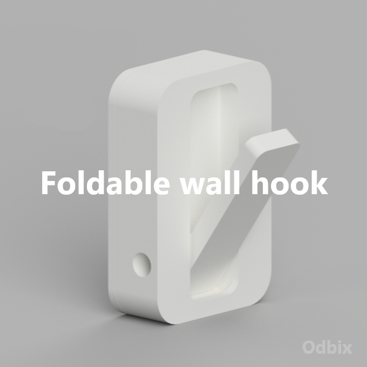 Small magnetic foldable wall hook