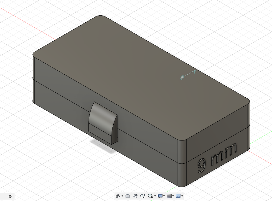 Miniatura 4 do modelo 3D 9mm 50 Round Case. Printable Hinge.