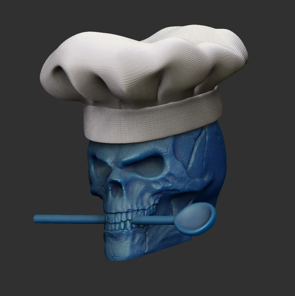 Chef Sebastian Spoon Holder 3D model 3D printable