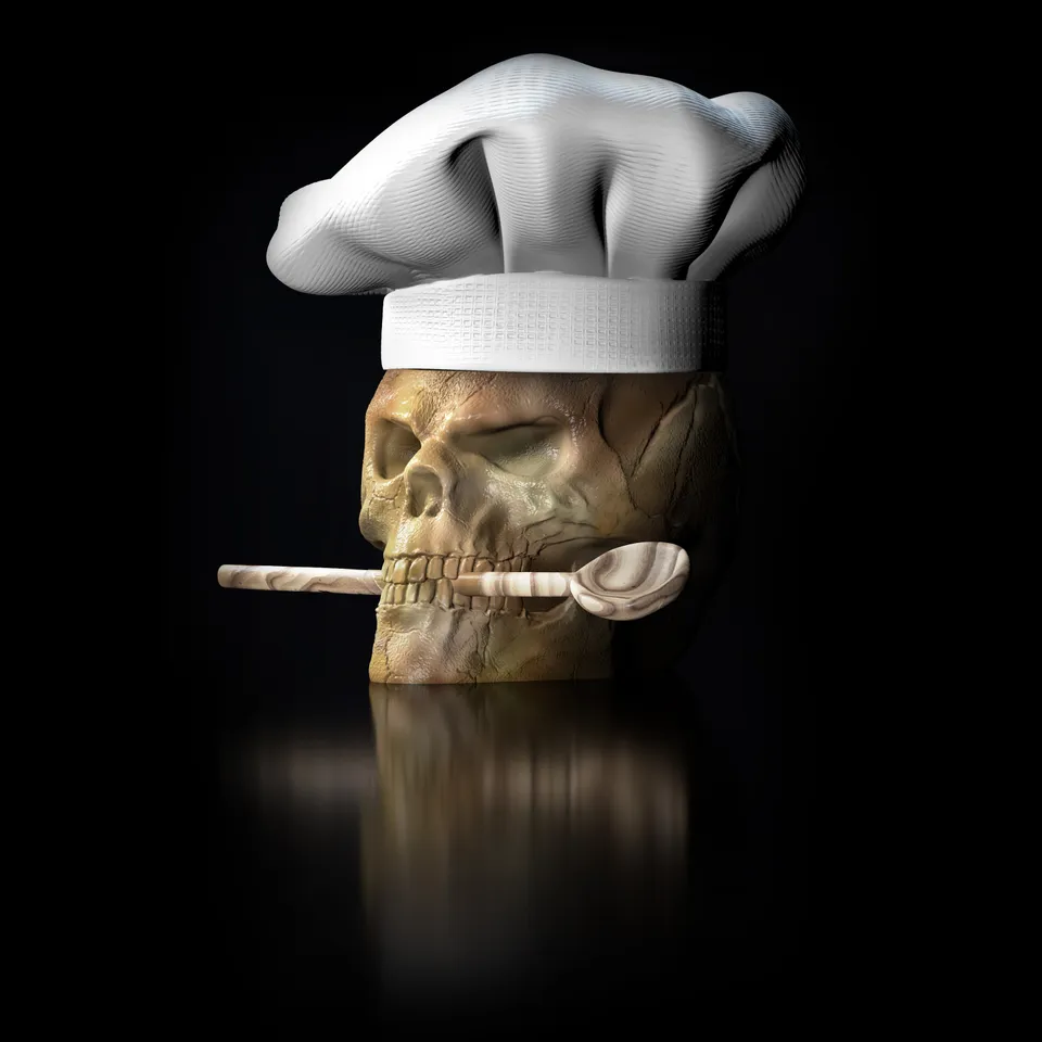 Chef Sebastian Spoon Holder 3D model 3D printable