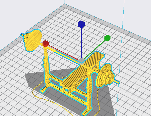 Miniatura 3 do modelo 3D finger bench press