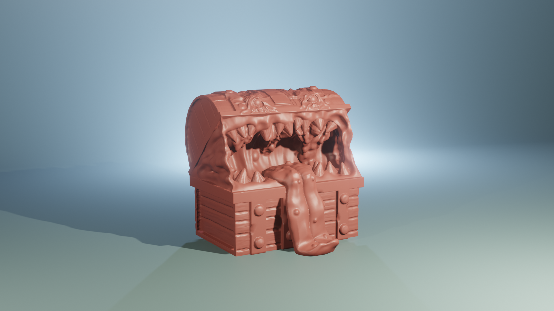 Mimic Chest - D&D Miniature  (Supportless/FDM Friendly)