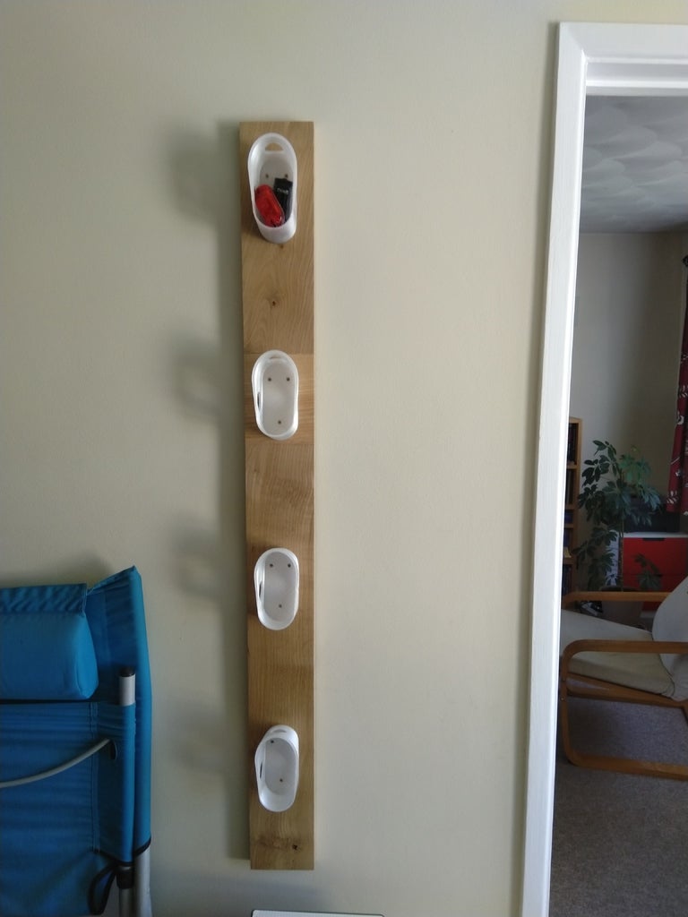 Bike Helmet Wall Mount (with storage) by pittance Download free STL