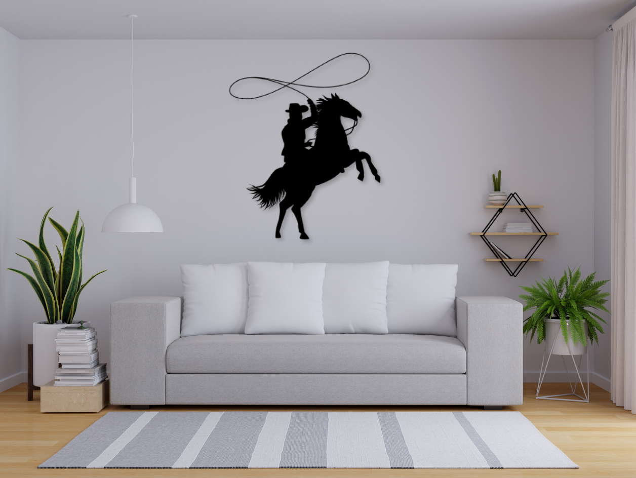Cowboy Silhouette, Wall Decor, Home Decor