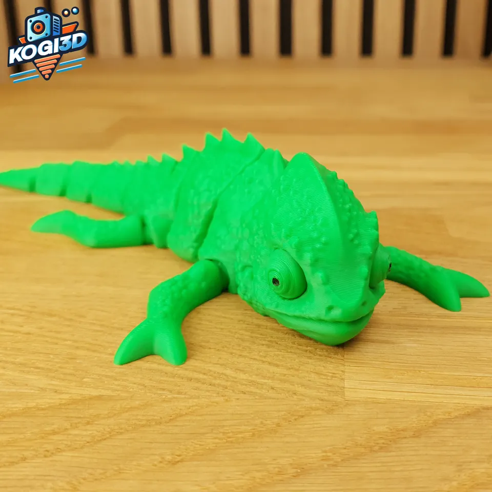 Print in Place Articulated Flexy Chameleon by KOGI3D | Download