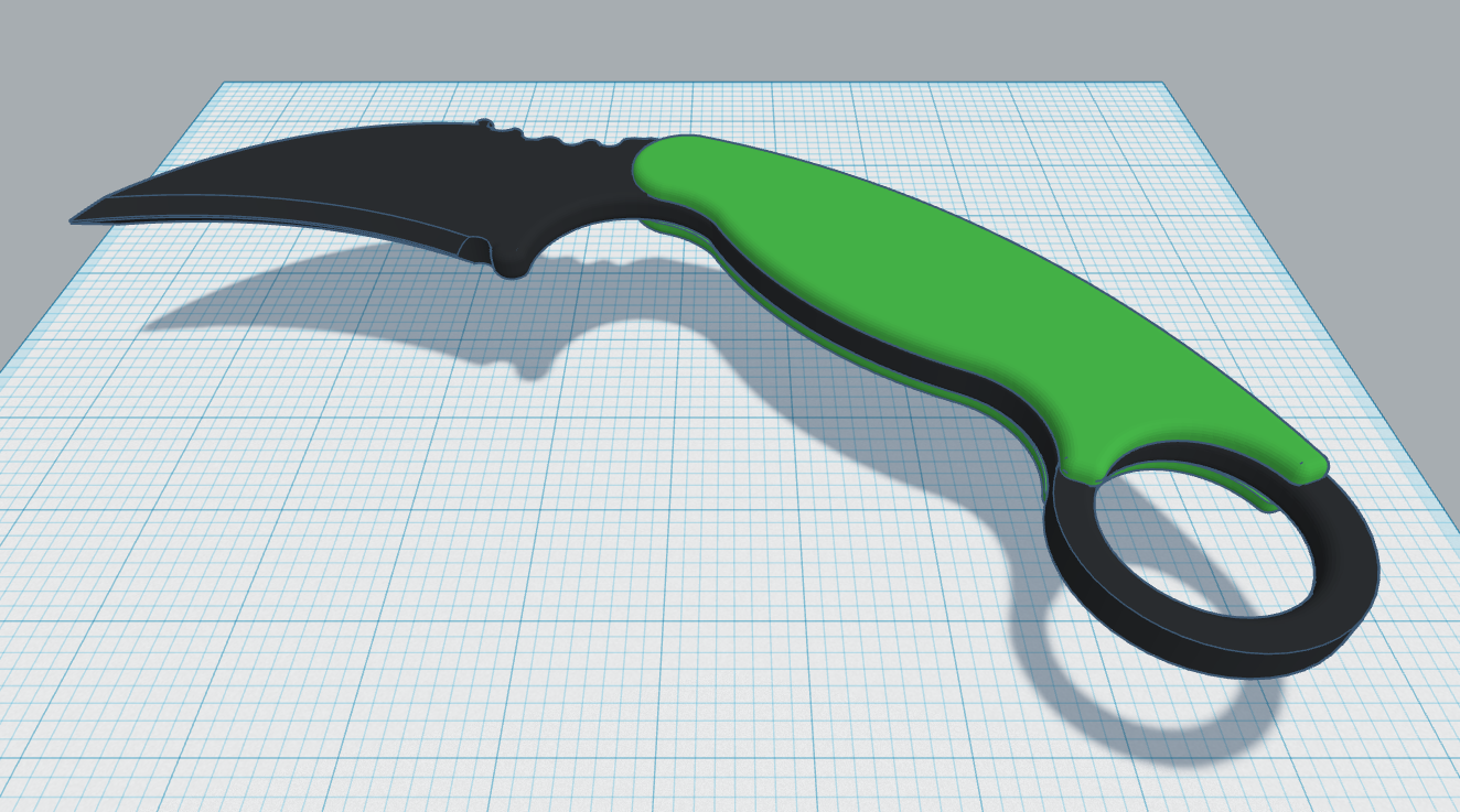 Miniatura 3 do modelo 3D Kerambit Trainer