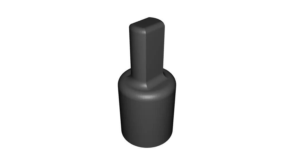 Press-fit adapter 6mm D-shaped shaft to hobby wheel by Ezekiel