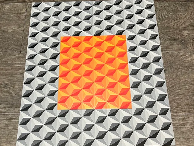 Isometric Cube Seamless wall art (Filament Painting)