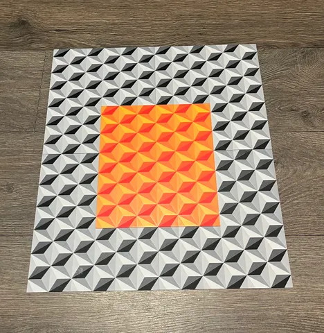 Isometric Cube Seamless wall art (Filament Painting)