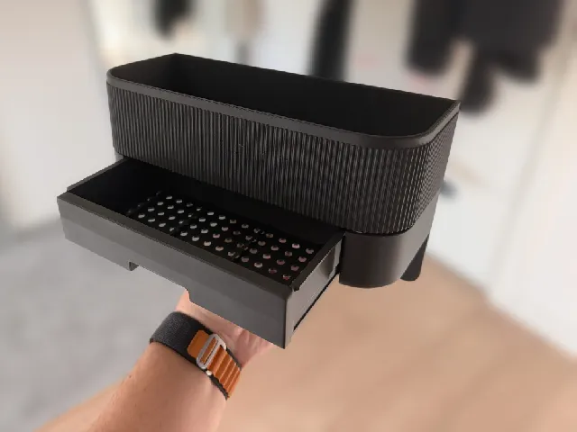 Japandi Shower Caddy with Hidden Razor Drawer