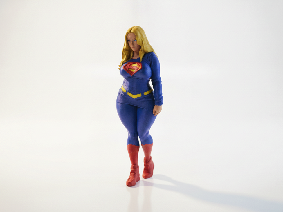 Thick Supergirl Figurine DC Comics 3D Printable
