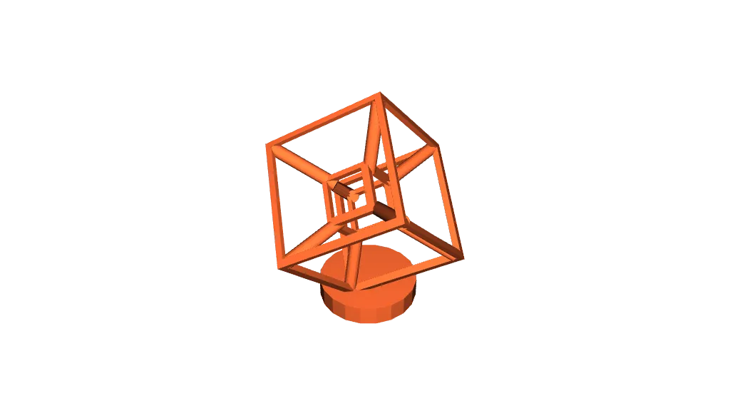 tesseract sculpture by Hack KIng | Download free STL model | Printables.com