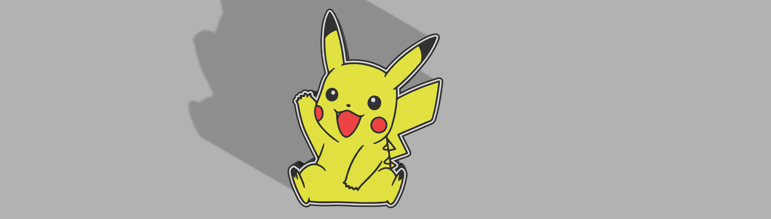 Pokemon Pikachu Lightbox with Wire Hole and Hanger Keyhole