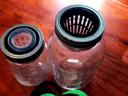 Adapter for net cup, kratky mason jar