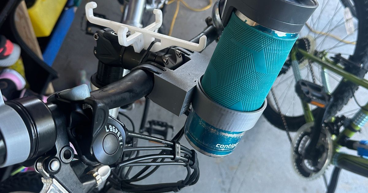 Cup Holder Handlebar centered by CrazyCzech Download free STL model