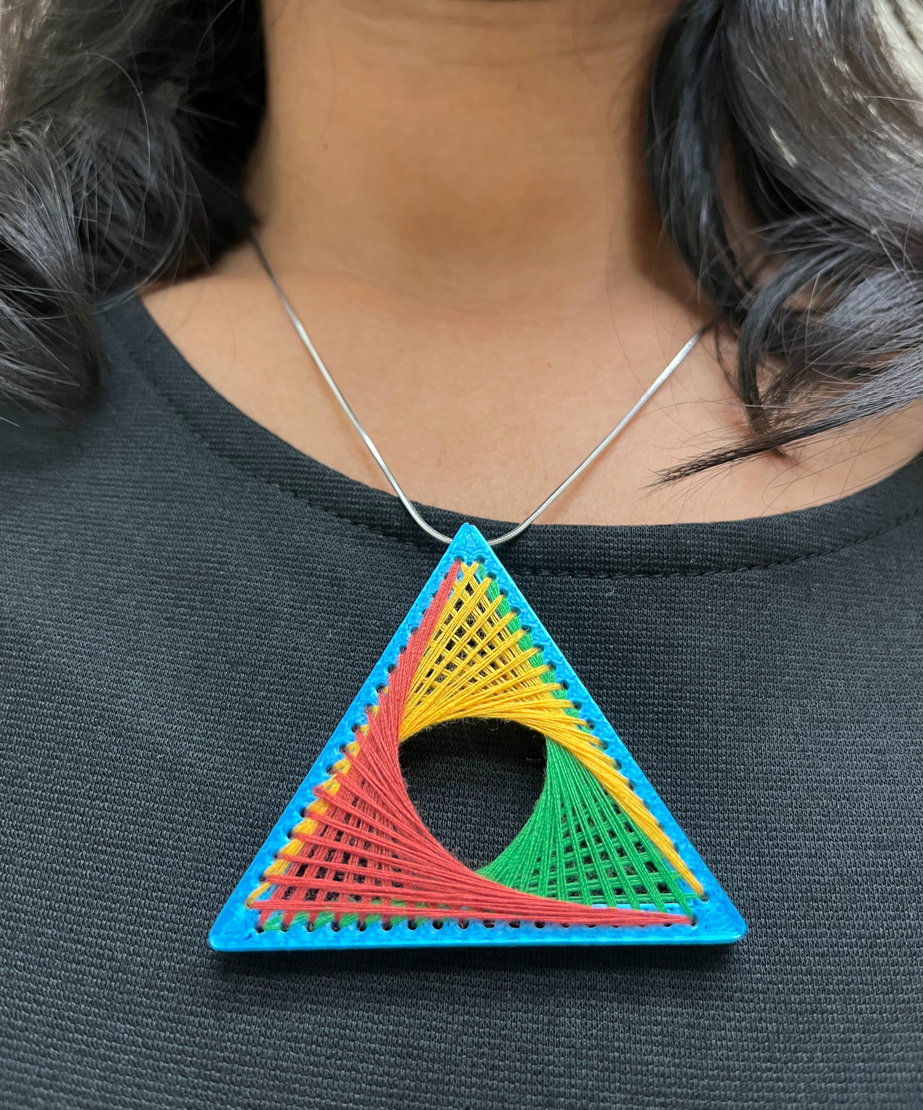 Geometric art pendent