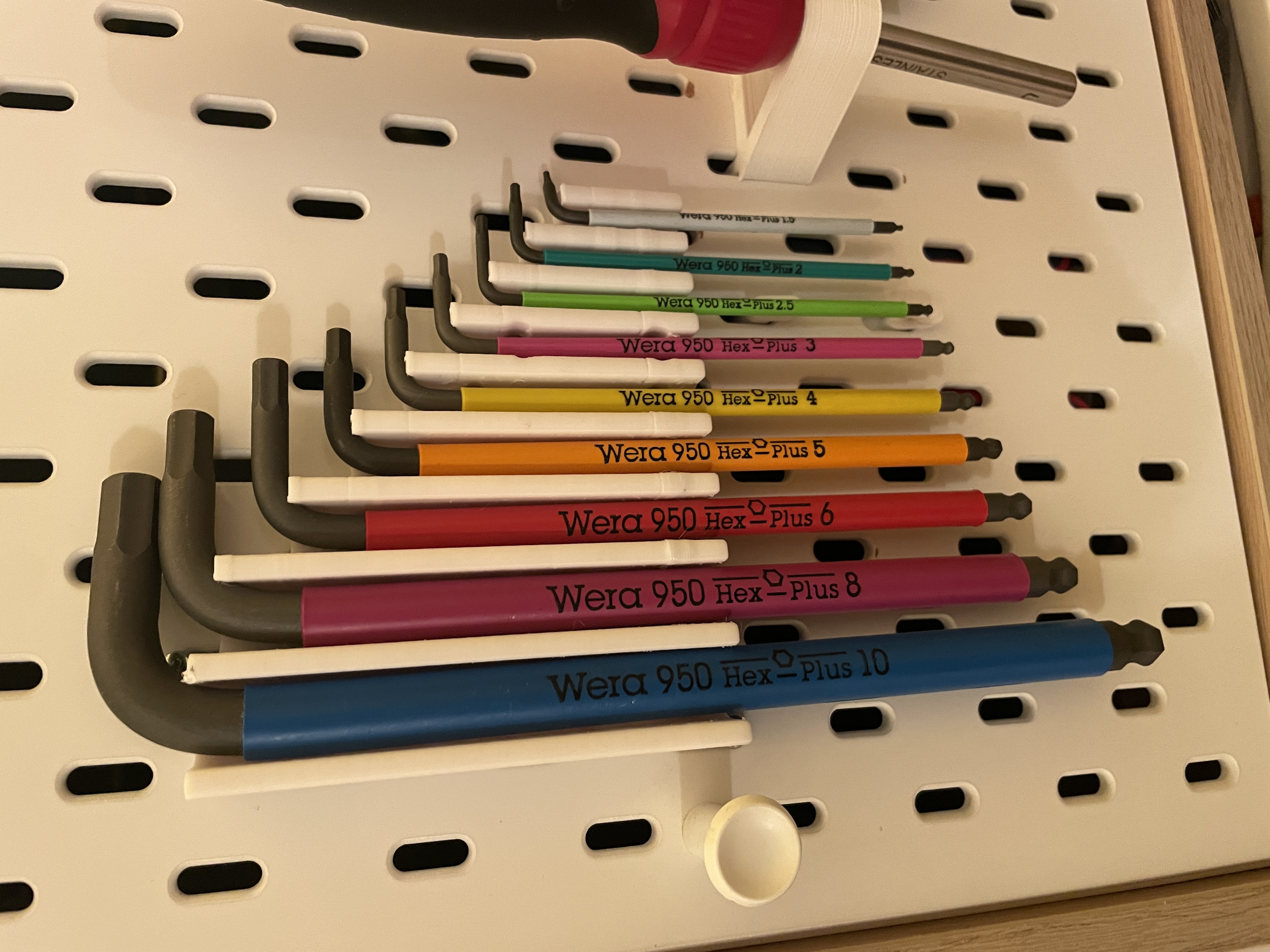 IKEA Skadis Wera hex keys magentic mount REMIX (Split and 8mm and 5mm magnets)