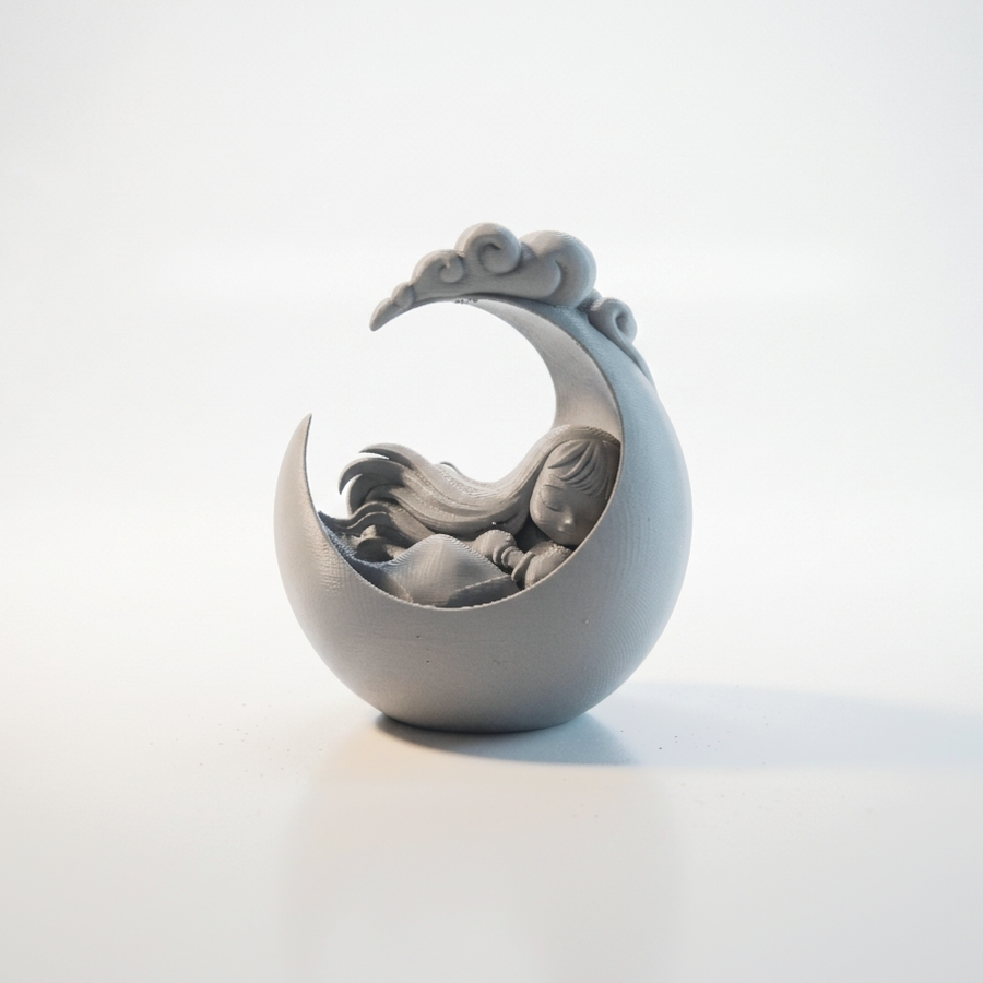 Baby Crescent Figurine Chibi & Cute 3D Printable