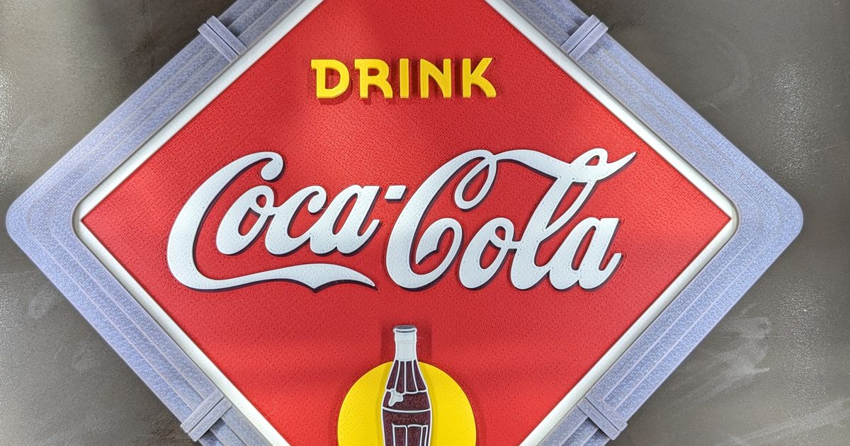Coca Cola Sign From The 1940s By Jacob Warner Download Free Stl Model 