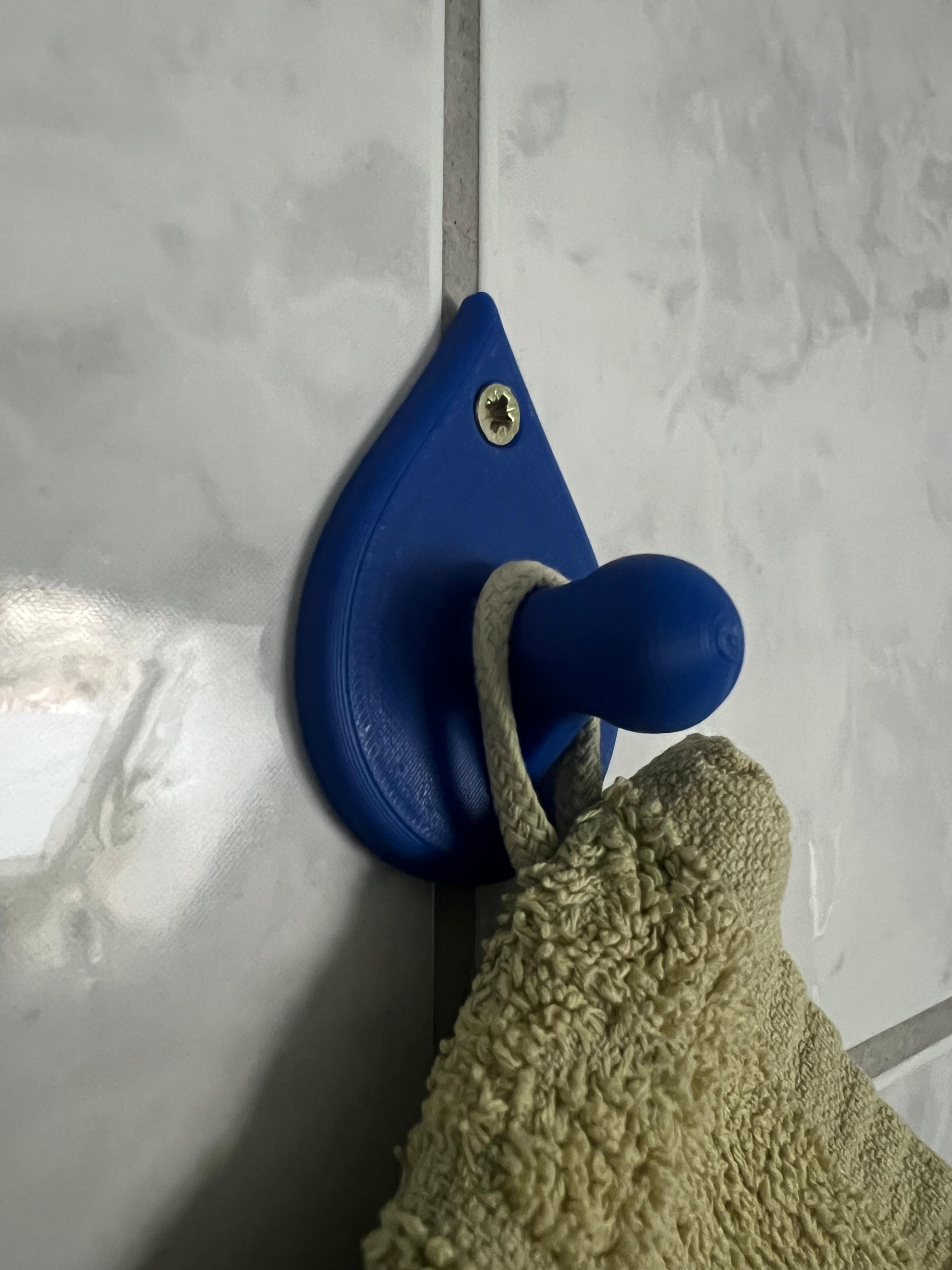 Raindrop towel wall hook