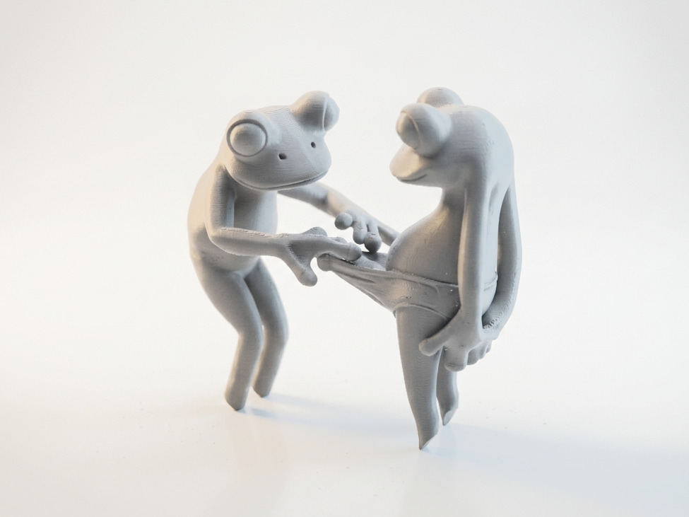 Frogs Dancing Figurine Animals 3D Printable