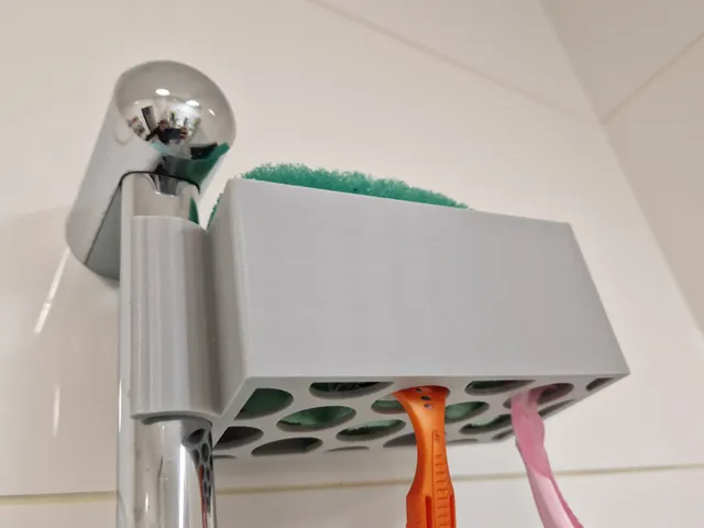 Shower sponge basket for 22mm rod