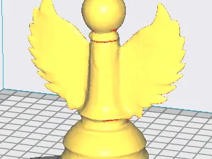 chess piece shaped like a white angel