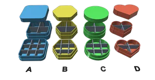 Box boxes bowl bowls tray trays easy printable for candies bonbons sweeties easy print include inserts