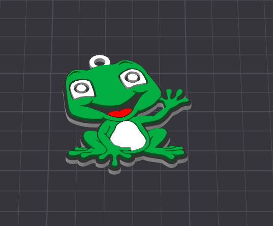 cute animal , frankie the frog keychain / necklace charm