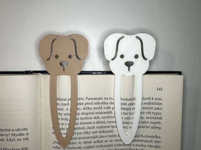 Dog bookmark