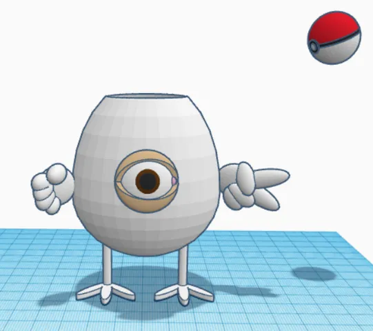 weird egg container with Poke ball (needs supports)